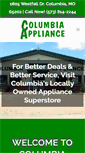 Mobile Screenshot of columbiaappliance.com